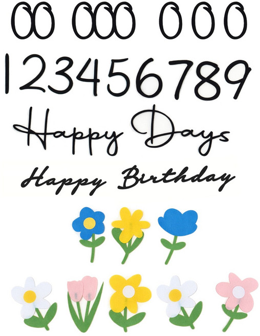 올리브파티 아기 셀프촬영 성장사진 플라워 펠트 기념일 50일 1000일 생일 촬영소품 풀세트, 1세트, 혼합세트