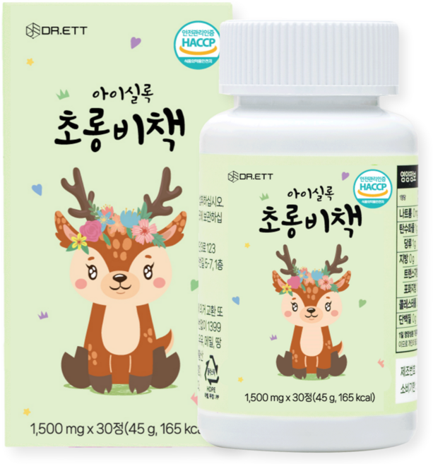 아이실록 초롱비책 어린이 유아 키즈 초등 연어이리핵산 지아잔틴 루테인 빌베리, 1개, 30정