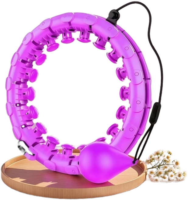 리브에어 훌라후프 스마트 다이어트 지압 실내 유산소운동, 1.6kg, 퍼플, 1개