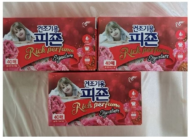 피죤 건조기시트 섬유유연재 40매 3세트 hee+321hc, 3개