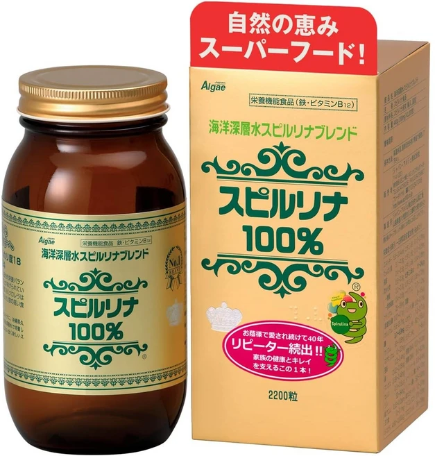 일본 스피루리나 ALGAE 해양심층수 혼합 100% 2200정 일본건강식품, 1개 - 쿠팡