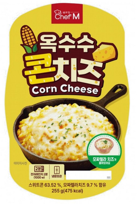 쉐프엠 옥수수 콘치즈, 7개, 255g