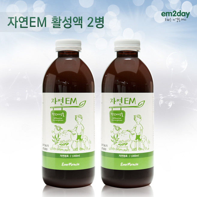 제이투이엠 EM 활성액 1000ml 2개 EM원액, 1L