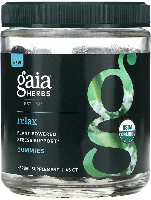 Gaia Herbs Relax 구미젤리 45개 - 쿠팡