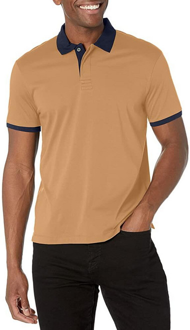 Club Monaco 남성용 세련된 Ss 폴로 브라운 멀티 XXL 405506