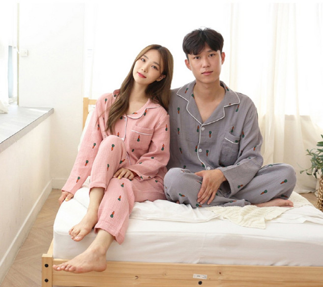 하트코코 당근 긴팔 반팔 파자마 세트 커플 잠옷 홈웨어