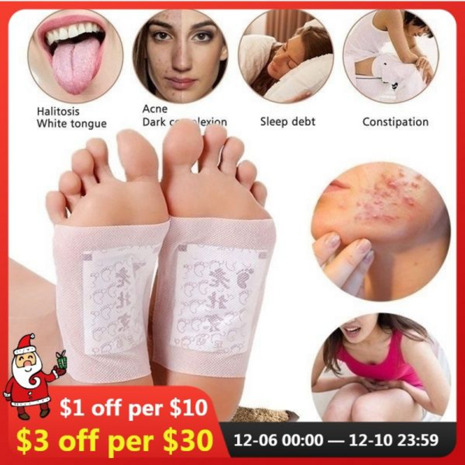 10/20개 Kinoki 발 패치 슬리밍 클렌징 초본 접착제 wieght 손실 패드 바디 독소 피트 한약, 1개