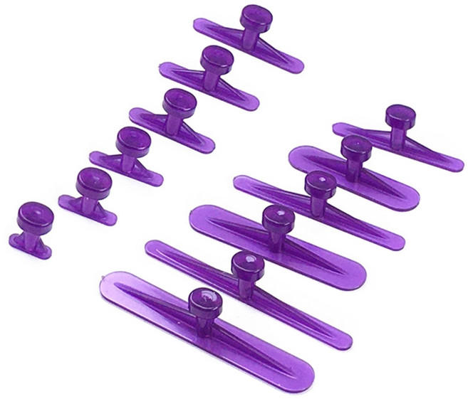 12Pcs 접착 탭 덴트 제거 도구 덴트 제거 도구 자동차 본체 접착 탭 도구, 1개