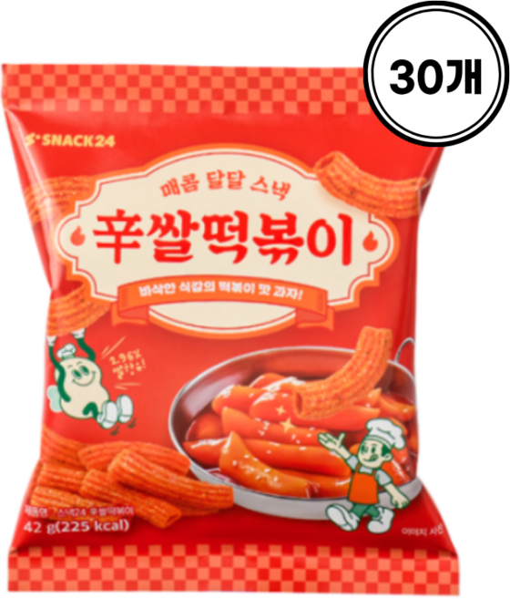 스낵24 신쌀떡볶이, 10개, 42g