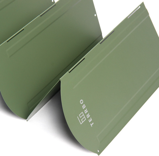 테르보 버너 바람막이 와이드 (소형) 그리들 화로대 바람막이 300, 카키, 1개