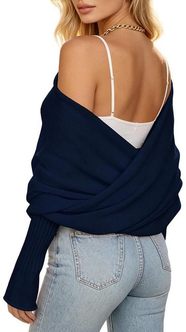 AlisOker Sweater Shawl Wraps for Women Criss Cross Knit Soft Warm Bridal Shrug Bolero Crop Scarf w