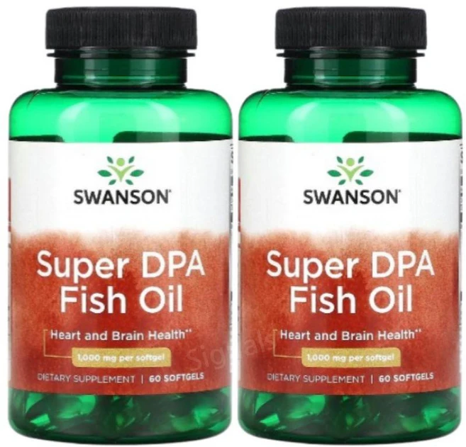 스완슨 피쉬오일 DPA 오메가3 1000mg 60소프트젤 2개 DHA EPA FishOil, 60정 - 쿠팡