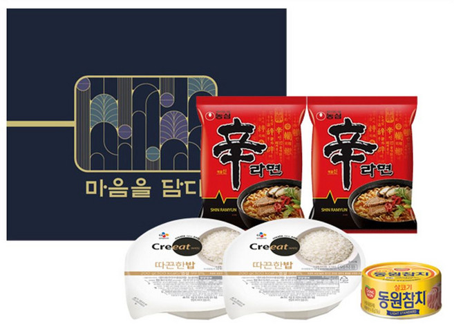마음세트 1호 2호 라면 밥 가공식품