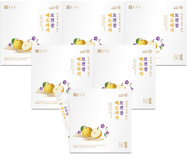 [박스당 50포] 종근당 모겐잘 배도라지 진액스틱 / 국내산 배도라지 꿀 모과 생강, 750g, 6박스