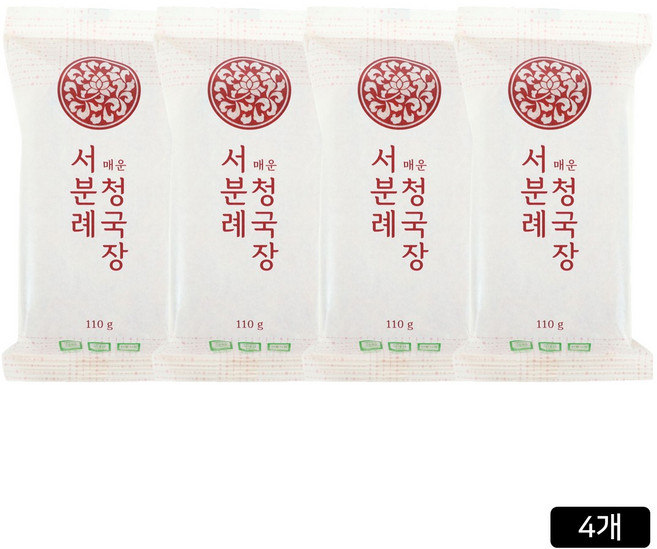 [서일농원] 서분례명인 매운청국장, 4개, 110g