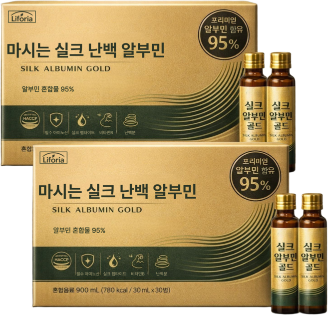 리포리아 마시는 실크 난백 알부민 식약청인증받은상품 [6개 구매 시 리포좀 알부민 킹 스틱 증정], 2박스, 30회분