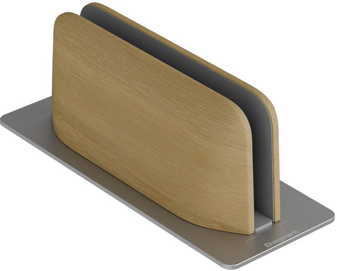 Ekeepment 우드클램쉘 노트북 태블릿 수직 세로 클램쉘 거치대 Slot1, Oak, 1개