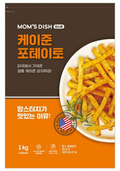 2위 - 맘스터치 케이준 감자튀김, 1kg, 1개