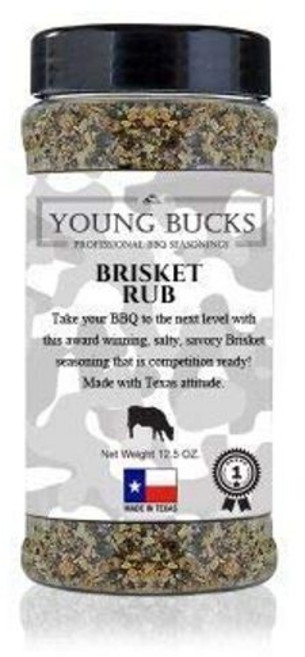 영 벅스 BBQ - 프로페셔널 BBQ 시즈닝 (브리스킷 럽 Young Bucks BBQ - Professional BBQ Seasoning (Brisket Rub 11.8oz), 1개, 334g