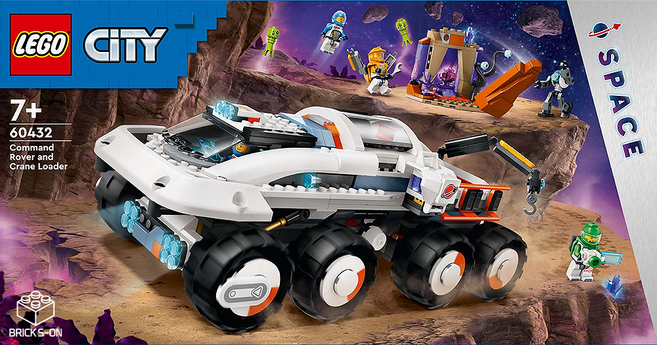 레고 시티 60432 커맨드 로버와 크레인 로더, 혼합색상, 1개