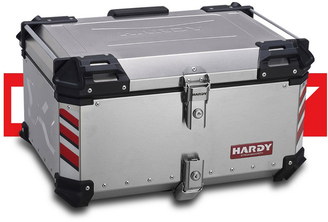 하디 오토바이 알루미늄 탑박스 45L 55L 65L 85L 100L 배달통 배달가방, 실버