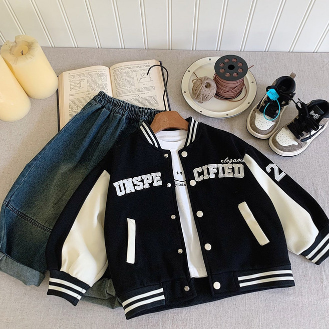 슈가푸딩 키즈 23 레터링 야구점퍼 아동야구점퍼 레터링점퍼 봄점퍼 유아야구점퍼