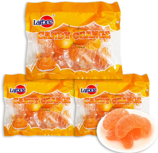 홍홍 중국식품 귤모양젤리 캔디 중국간식, 300g, 3개