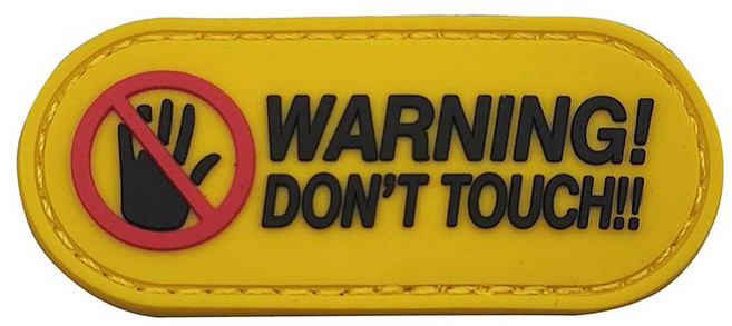 AOTDDOR 야광 경고 워닝 돈터치 텍스쳐 PVC 디자인 찍찍이 벨크로 자수 와펜 패치