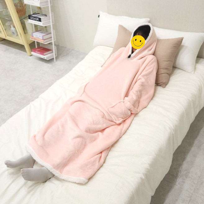 라메르 후드담요 대형 캠핑 입는 담요