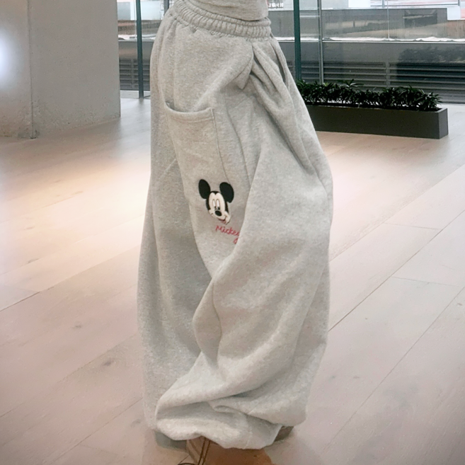 벌룬 포켓미키 팬츠 디즈니정품 와이드팬츠 특기모 루즈핏 바지