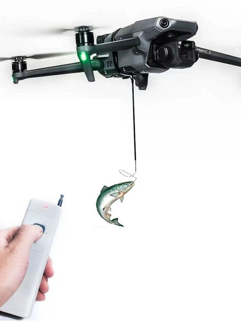 드론 낚시 던지기 배달 미끼투척 무선 비행 무인, 단일 항목, 1개