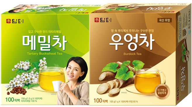 담터 메밀차 100T + 담터 우엉차 100T, 1세트, 100개입, 1.5g