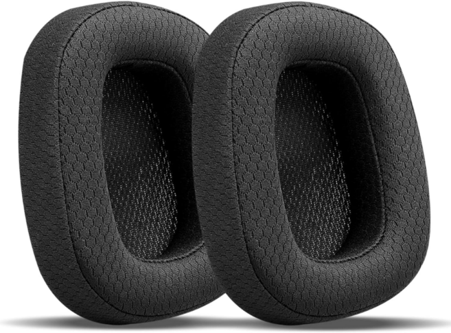 Logitech G433 G733 G633 G233 G533 G331 G430 G431 G930 G231 G933 헤드폰 커버 이어머프 헤드폰 스폰지 헤드폰 액세서리 헤드폰 교체, 2개, 메쉬 천
