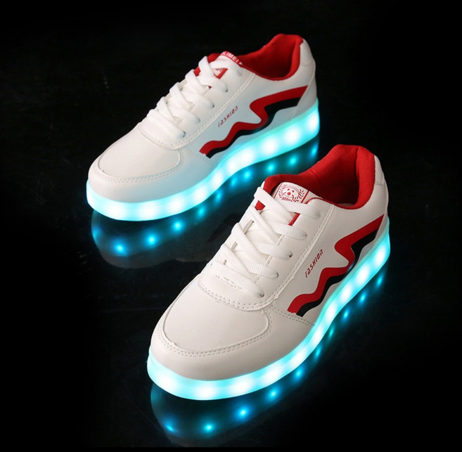 LED운동화 USB충전식 불빛 운동화 크록하 셔플 댄스화 조명