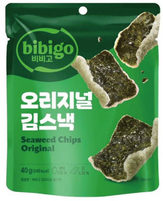 비비고 오리지널 김스낵, 40g, 3개