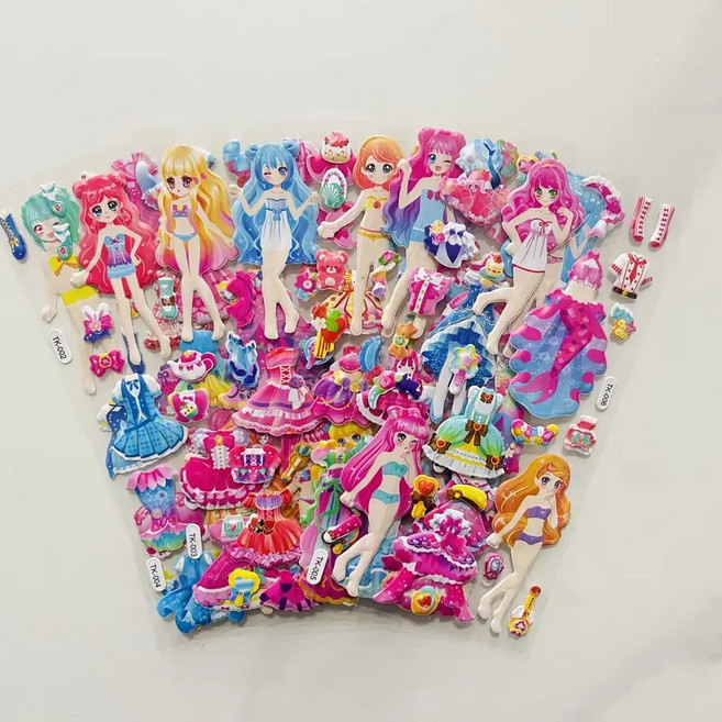 스토리팩토리 인형 옷입히기 스티커 8종 A, 8개