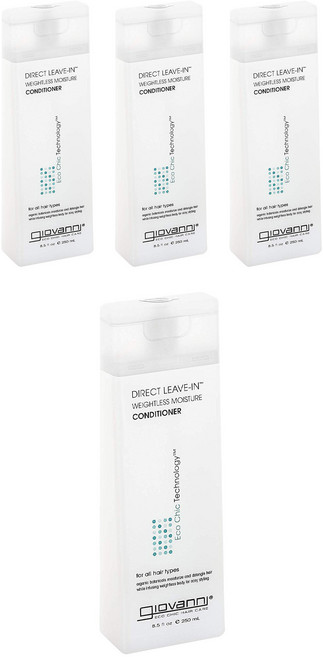 지오바니 다이렉트 리브-인 웨이트리스 모이스처 컨디셔너, 250ml, 4개