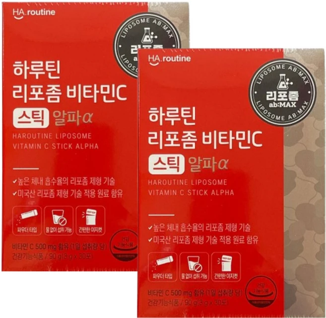 하루틴 리포좀 비타민C 스틱 알파, 90g, 2개 - 쿠팡