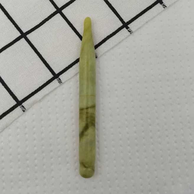 천연 옥 로즈 쿼츠 얼굴 침술 펜 과샤 마사지 스틱 흑요석 트리거 포인트 스크래핑 눈 마사지기 미용 도구, 1개, Xiuyu