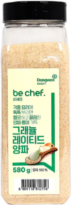 상세페이지참조 양파 가루 비셰프 그래뉼 레이티드 580g업소용 식자재 식당용 단체 급식용 식재료 대용량, 1개, 580g