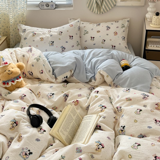 순면 3종 세트 침대시트 이불커버 베개커버