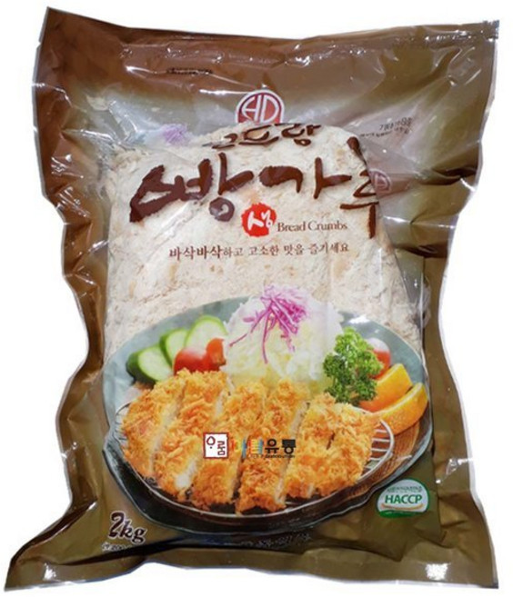 효동식품 보드람생빵가루(습식.냉동) /, 2kg, 4개