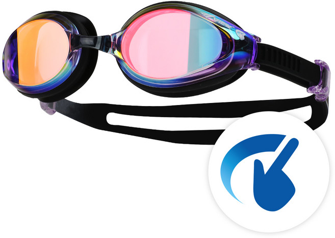 뷰 스와이프 일반용 패킹 성인 미러 수경 V2120ASM LVSHD 성인용 수경/물안경, 1개, 레드퍼플