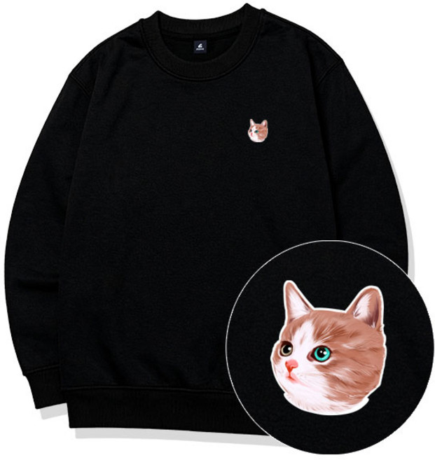 플라바 시그니처 맨투맨 남녀공용 커플 빅사이즈 맨투맨티셔츠 M-4XL