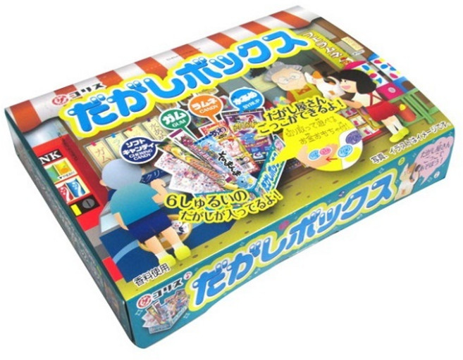 CORIS 可利斯 雜貨店開心包 綜合糖果 盒裝 懷舊零食 汽水糖 口笛糖 日本進口, 1個