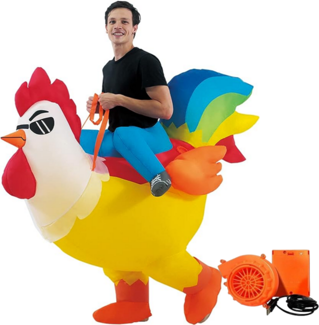 더루비샵 에어슈트 할로윈 코스프레의상 공룡풍선옷, 1개, L(키150-190) 치킨의질주 에어슈트