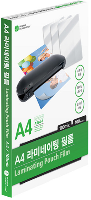 인터탑 문화산업 A594-7 라미네이팅필름(A4) 투명 코팅필름 2팩 무료 당일발송, A4(100매입 2팩)