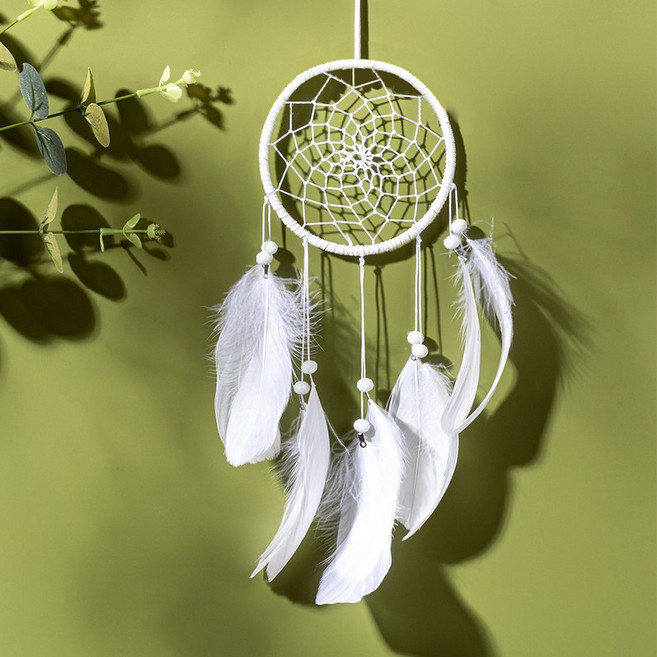 미리모아 좋은 꿈꾸는 수작업 드림캐쳐, 화이트
