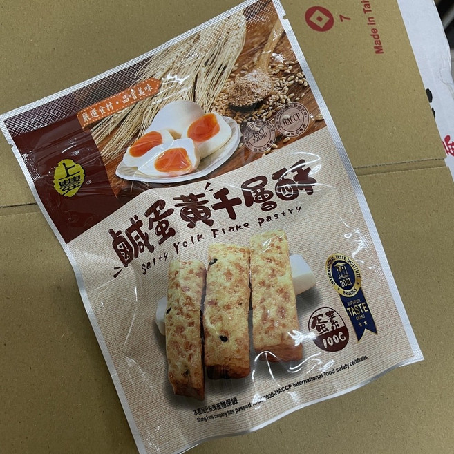 上豐 鹹蛋黃千層酥, 鹹蛋黃口味, 1個, 100g