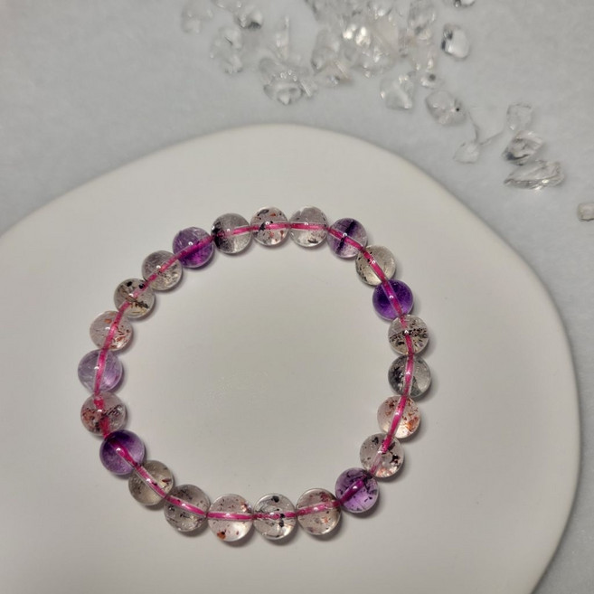 毒液 8mm 乾淨放光體 超七手鍊 彼岸花手串